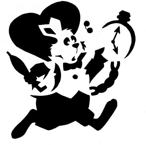 Printable Alice In Wonderland Pumpkin Stencil